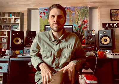 Juan Pablo Vega with new KRK Rokit 8 G4 monitors