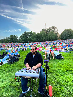 The SSL Live Remote Tile on the lawn for Blossom festival