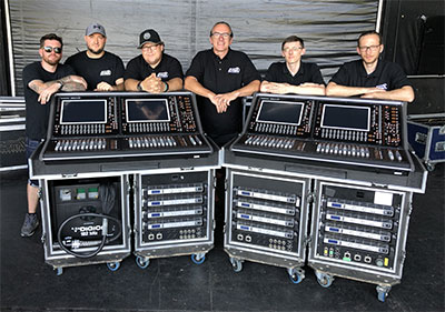 Ethix Management team with DiGiCo SD12 desks