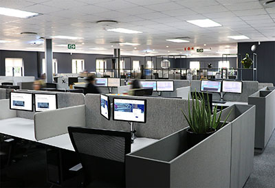 Open-plan office working at IntegriSure