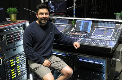 Monitor engineer Simon Peter Lawson