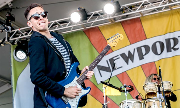 Cory Wong rocking the Newport festival (Pic: Rick Farrell)