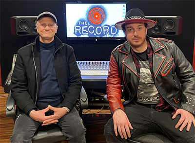 Carl Tatz and Sean Giovanni, producer/engineer and owner of The Record Shop recording studio
