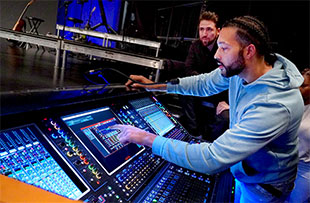 WHC Audio Director Joe Cooper manning the sanctuary’s new DiGiCo Quantum338 monitor console