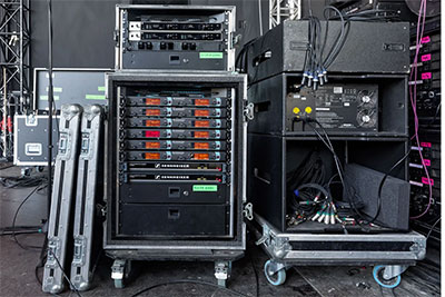 Sennheiser wireless technology at the monitoring console