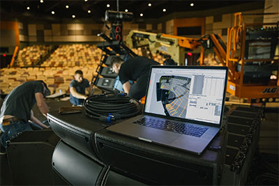 The system was designed and modeled in L-Acoustics Soundvision