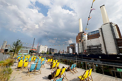 Events stage at Battersea Power Station