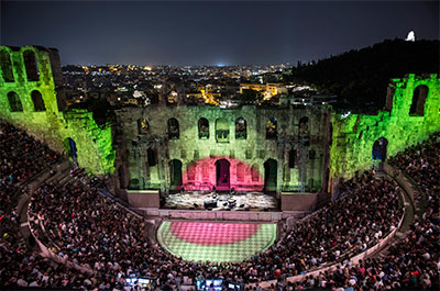 Mixing Colours at the Odeon of Herodes Atticus amphitheatre 