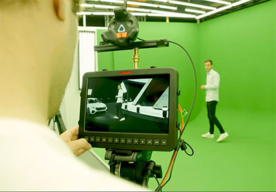 The company’s old rigging warehouse is now completely converted into a TV set studio with green screen