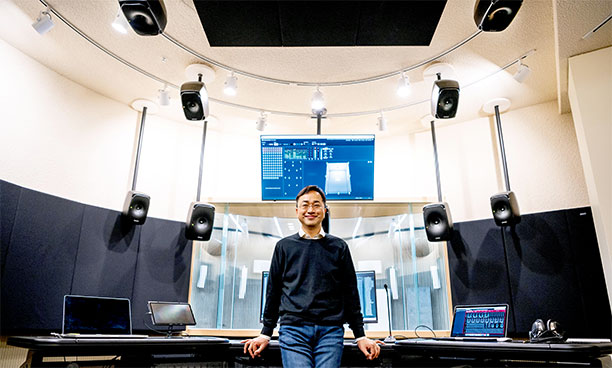 Jung Hoon Choi in the SOUND360 control room