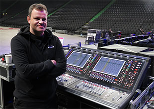 Martin Capaldi with his SD12 at monitors