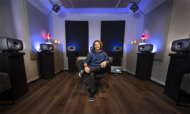 Jeff Balding in his upgraded studio featuring an all-Genelec 9.1.4 Dolby Atmos system (Pic: CJ Hicks) 