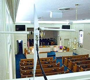 RF Venue Diversity Fin antenna at Brookstown United Methodist Church
