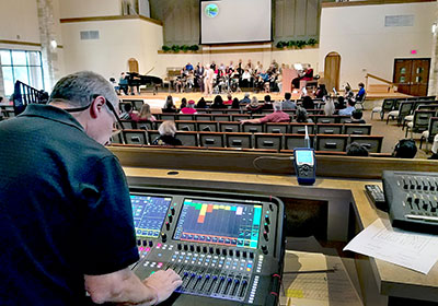 A&H mixing at First Baptist Church of San Marcos