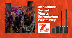 JBL announces seven-year warranty for portable PAs