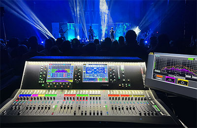 Travis Wade's dLive FOH set-up for Dance Gavin Dance