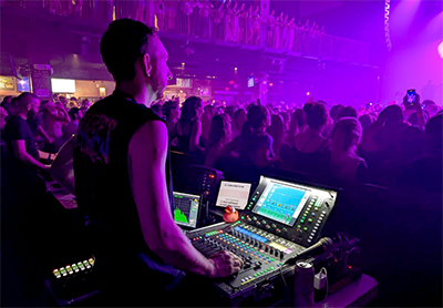 FOH engineer Clint Rowland at Allen & Heath CTi1500