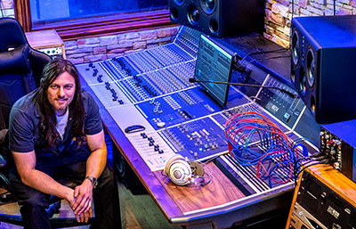 Hard Record Studio owner Jonatan Montes Polack with new Audient desk