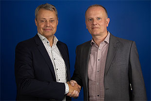 Michael Cordt Møller (VP of EMEA Region for Dynaudio) and and Martin Warr (Managing Director for Synthax Audio UK)