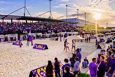 Louisiana State University’s new volleyball court