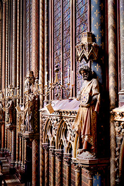 Sainte-Chapelle church in Paris, home to Robert Wilson's Gloria immersive sound installation