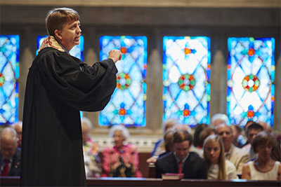 Service at the University Park United Methodist Church in Highland Park