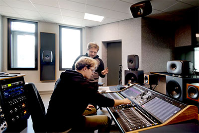 Students at Sonic College's new SSL S500