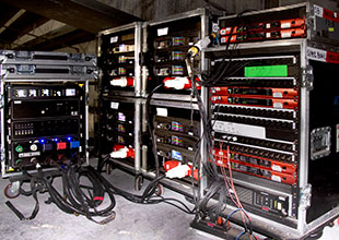 Some of ATK Audiotek’s arsenal of Focusrite RedNet interfaces 