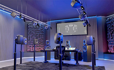 A section of the AV Installation area of the Genelec Virtual Showroom