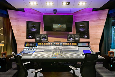 Studio A in the Sverdrup Building at Webster University, featuring Genelec Smart Active Monitors