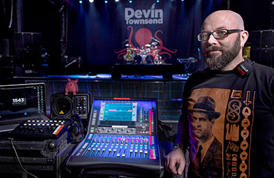 FOH engineer Chris Edrich with Allen & Heath dLive C1500