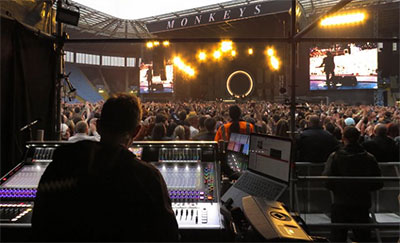 Matthew Kettle at FOH for Arctic Monkeys’ The Car tour