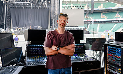 FOH engineer Jamie Pollock (Pic: Belinda Enthoven)