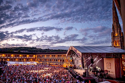 The Piece Hall stage, featuring an L-Acoustics K Series sound system