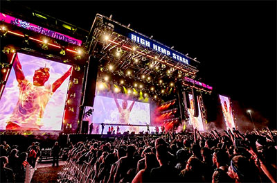 Rolling Loud%u2019s Main Stage featured a full L-Acoustics K1 system for the main and side arrays, with A Series as side-fills