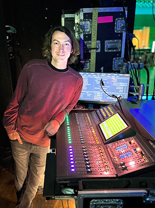 Monitor engineer Erich Miller