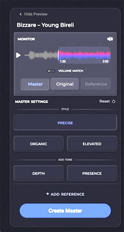 Waves Online Mastering service