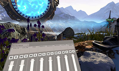 Game audio designers will have direct in-headset access to the Wwise mixers, including the ability to solo and mute %u200B %u200B (Screenshot of Dear Reality demo footage)