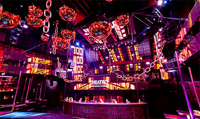 The nightclub features a tiered mini-VIP area behind the DJ booth which has an LCR system of three A15 Wide for the upper tier while the lower tier is served by five X8 coaxials