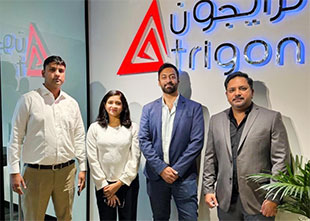 Trigon team: Sanket Naik (Pre-sales), Julie Thomas (Key Account Manager), Pavan Gadde (Sales Manager), Vijay Thekkoot (Assistant Vice President)