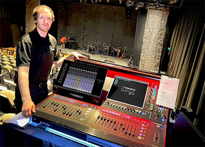 Ryan Young at Artis—Naples’ new DiGiCo Quantum225 console