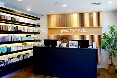 Reception area at Jesamondo Salon & Spa