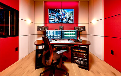 Audio production studios at Activision’s new HQ in Santa Monica
