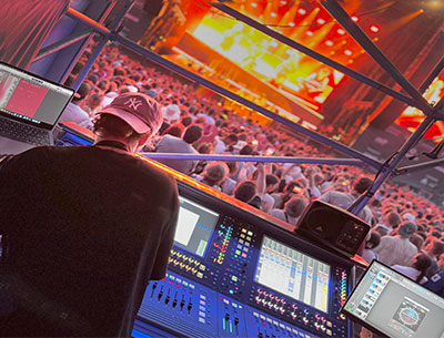 FOH engineer Christopher %u2018Toffie%u2019 Plaschke 