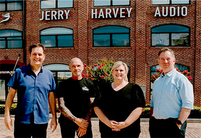 Sound Devices CEO Matt Anderson, JH Audio CEO Jerry Harvey, Sound Devices CFO Lisa Wiedenfeld, Audiotonix Divisional MD Nigel Beaumont