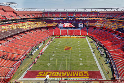 The 63,000-seat Northwest Stadium in Landover, Maryland