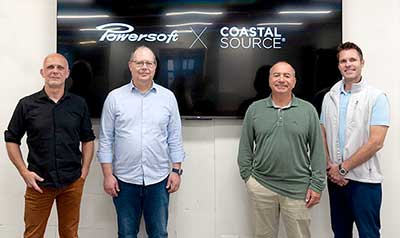 Claudio Lastrucci (Powersoft), Tom Knesel (Powersoft), Franco D'Ascanio (Coastal Source), Peter Sepesi (Coastal Source)