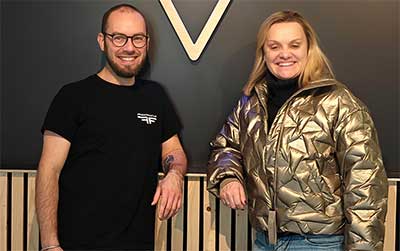Sequoia Audio Belux Sales Manager Fabien Pynaert and Audiofocus CEO Ann Leroy 