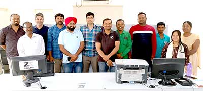 The Audio Wizard India Team, Left to Right: Venu Kumar, Bhaskar Pulli, Anupam Raj, Prasad, Harpreet Singh, Nitesh Ahuja, Satya Prakash, Balaji, Nagaraju, T. Madhu, Nupur Dutta, Vijayalakshmi