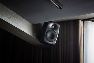 One of Gastromé's 14 Genelec 4420A Smart IP loudspeakers